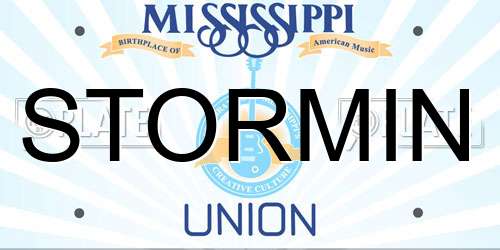 STORMIN Mississippi License Plate