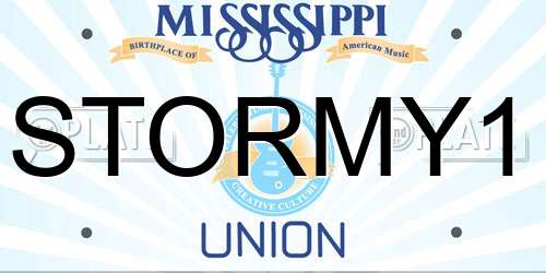 STORMY1 Mississippi License Plate