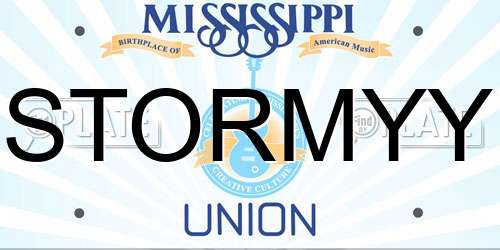 STORMYY Mississippi License Plate