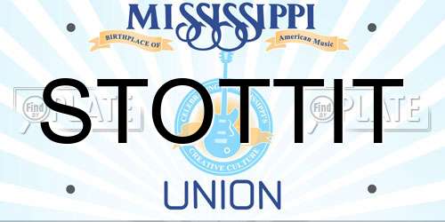 STOTTIT Mississippi License Plate