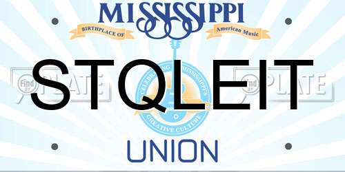 STQLEIT Mississippi License Plate