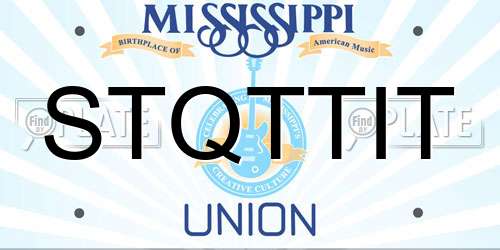 STQTTIT Mississippi License Plate