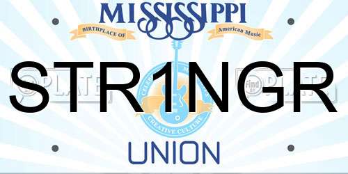 STR1NGR Mississippi License Plate