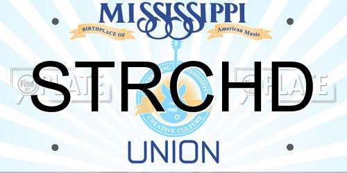 STRCHD Mississippi License Plate