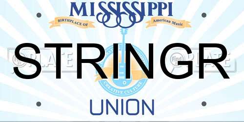 STRINGR Mississippi License Plate