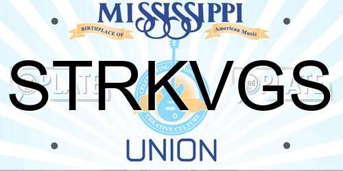 STRKVGS Mississippi License Plate