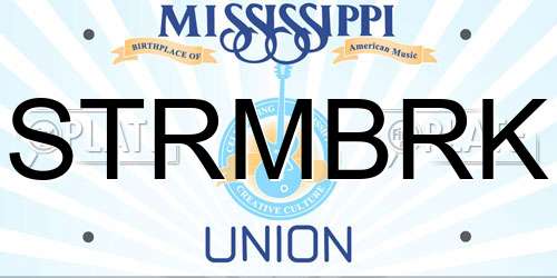 STRMBRK Mississippi License Plate