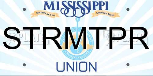 STRMTPR Mississippi License Plate