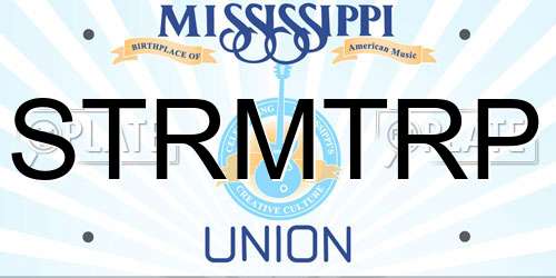 STRMTRP Mississippi License Plate