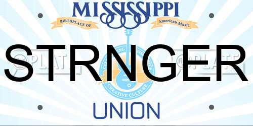 STRNGER Mississippi License Plate