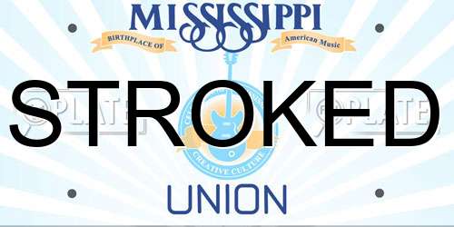 STROKED Mississippi License Plate