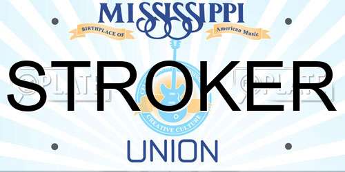 STROKER Mississippi License Plate