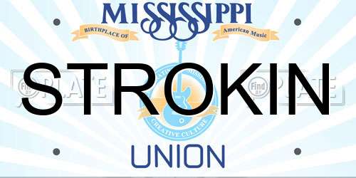 STROKIN Mississippi License Plate