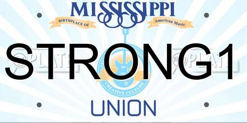 STRONG1 Mississippi License Plate