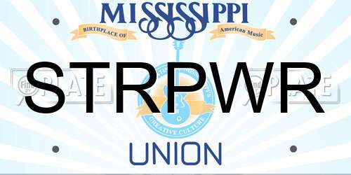 STRPWR Mississippi License Plate