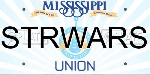 STRWARS Mississippi License Plate