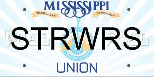STRWRS Mississippi License Plate