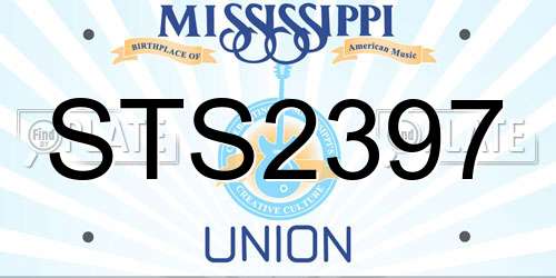 STS2397 Mississippi License Plate