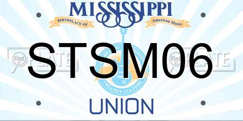 STSM06 Mississippi License Plate