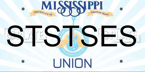 STSTSES Mississippi License Plate