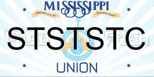 STSTSTC Mississippi License Plate
