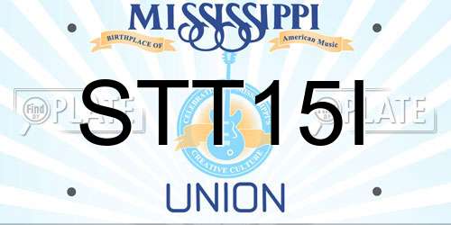 STT15I Mississippi License Plate