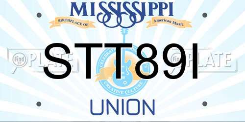 STT89I Mississippi License Plate