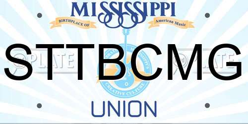 STTBCMG Mississippi License Plate