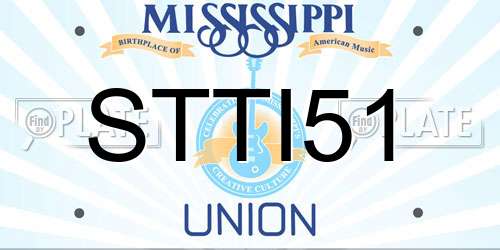 STTI51 Mississippi License Plate