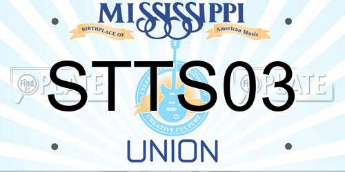 STTS03 Mississippi License Plate