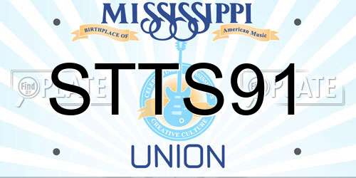 STTS91 Mississippi License Plate