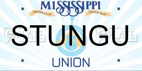 STUNGU Mississippi License Plate