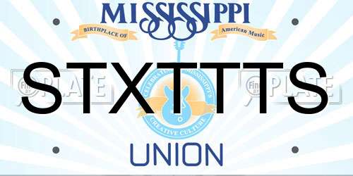 STXTTTS Mississippi License Plate