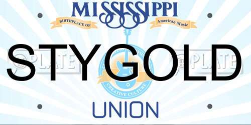 STYGOLD Mississippi License Plate