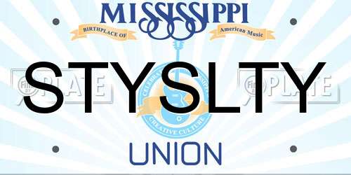 STYSLTY Mississippi License Plate
