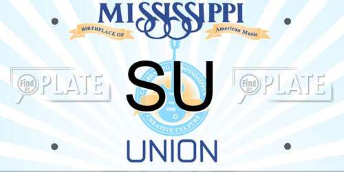 SU Mississippi License Plate
