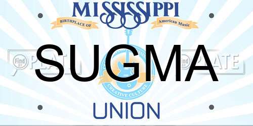 SUGMA Mississippi License Plate