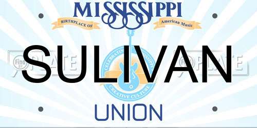 SULIVAN Mississippi License Plate