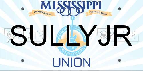SULLYJR Mississippi License Plate
