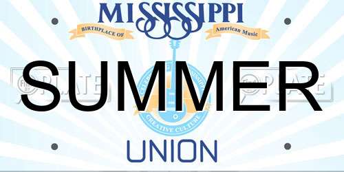 SUMMER Mississippi License Plate