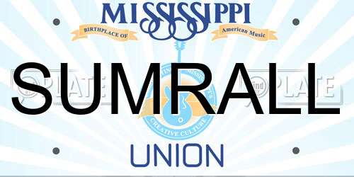 SUMRALL Mississippi License Plate