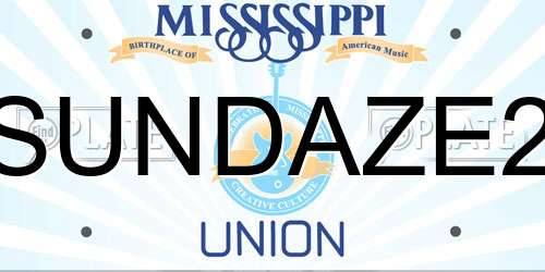 SUNDAZE2 Mississippi License Plate