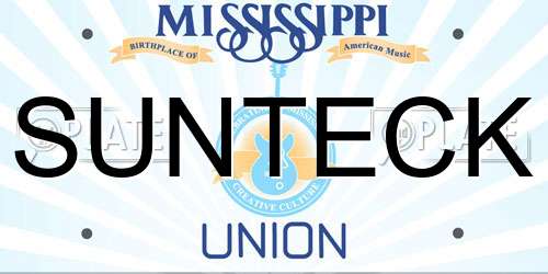 SUNTECK Mississippi License Plate