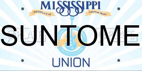 SUNTOME Mississippi License Plate