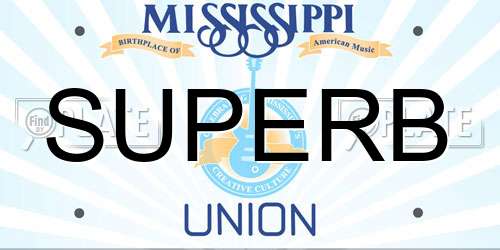 SUPERB Mississippi License Plate