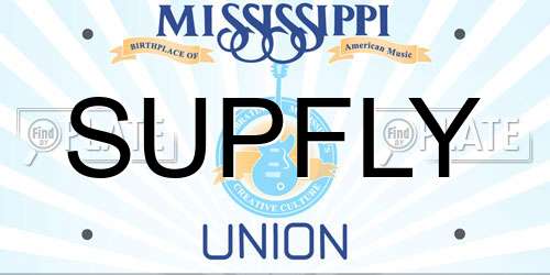 SUPFLY Mississippi License Plate