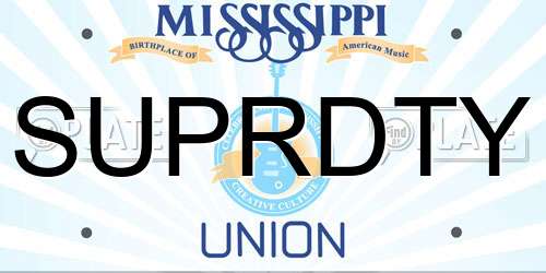 SUPRDTY Mississippi License Plate
