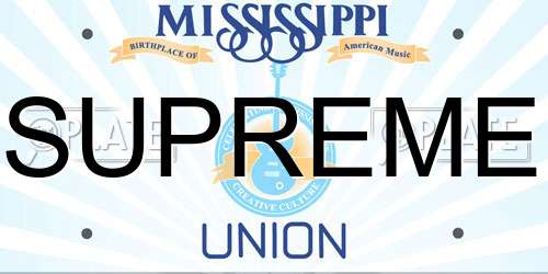 SUPREME Mississippi License Plate