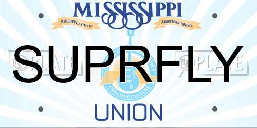 SUPRFLY Mississippi License Plate