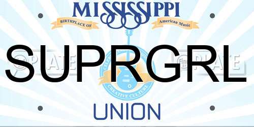 SUPRGRL Mississippi License Plate